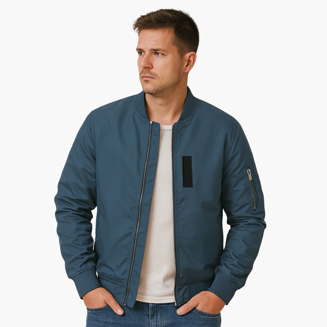Herren Bomberjacke mit Leistentaschen und Ärmeltasche mit Reißverschluss - Image 2