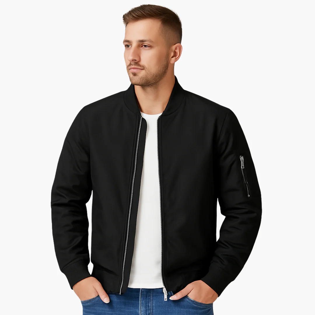 Herren Bomberjacke mit Leistentaschen und Ärmeltasche mit Reißverschluss - Image 3