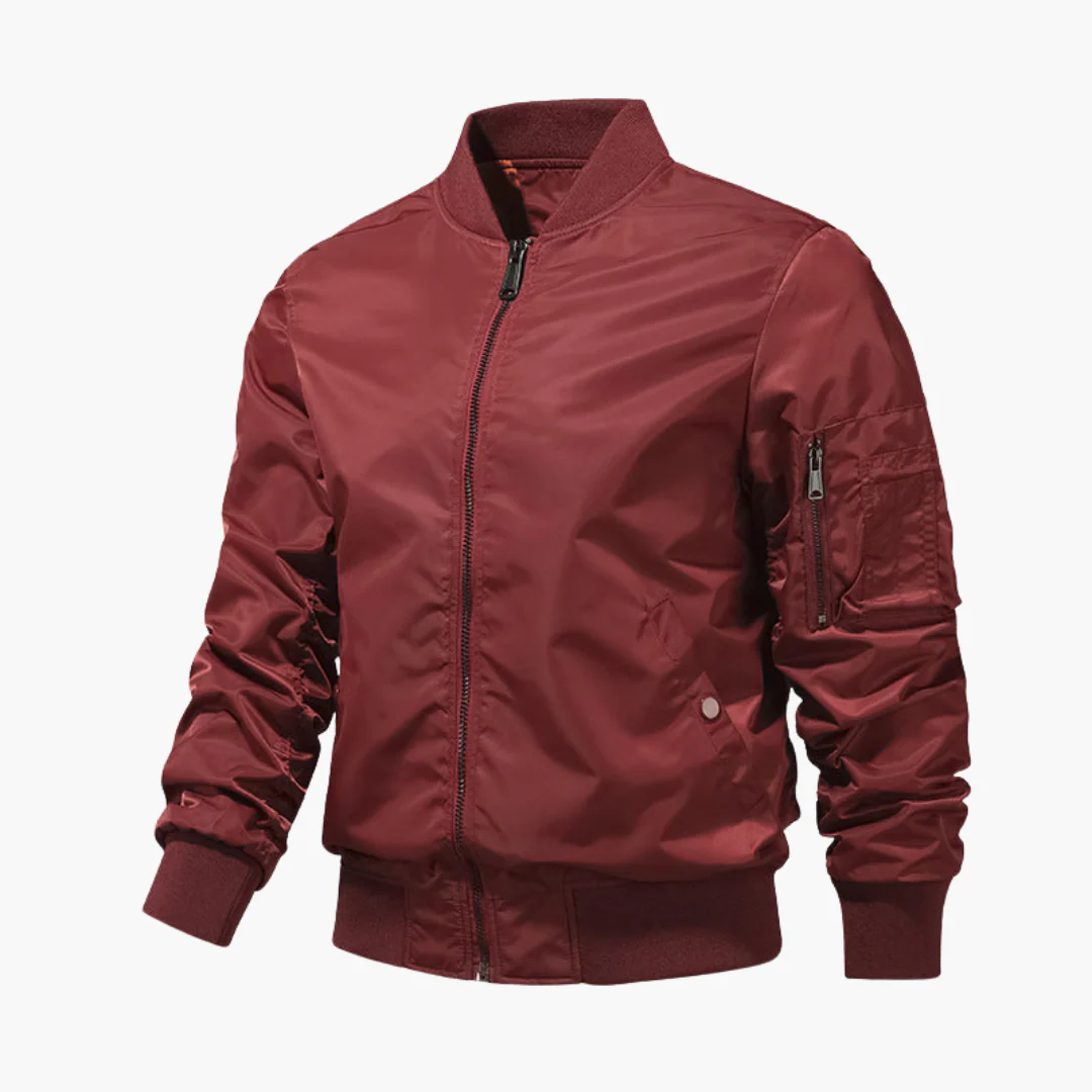Herren Bomberjacke mit Reißverschluss und Ärmeltasche - Image 4