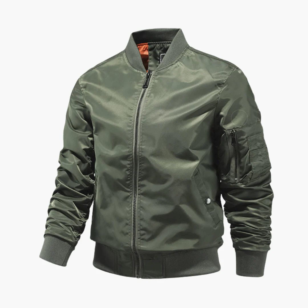 Herren Bomberjacke mit Reißverschluss und Ärmeltasche - Image 5