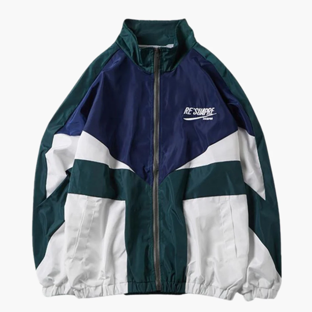 Herren Bomberjacke mit Reißverschluss und Colorblock Design - Image 2