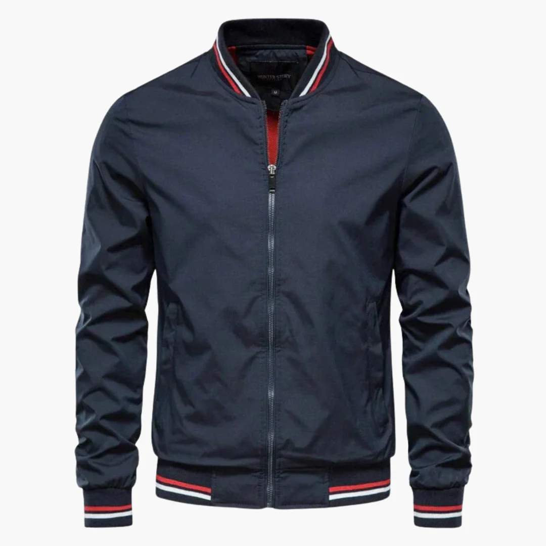 Herren Bomberjacke mit Reißverschluss und Rippbund - Image 2