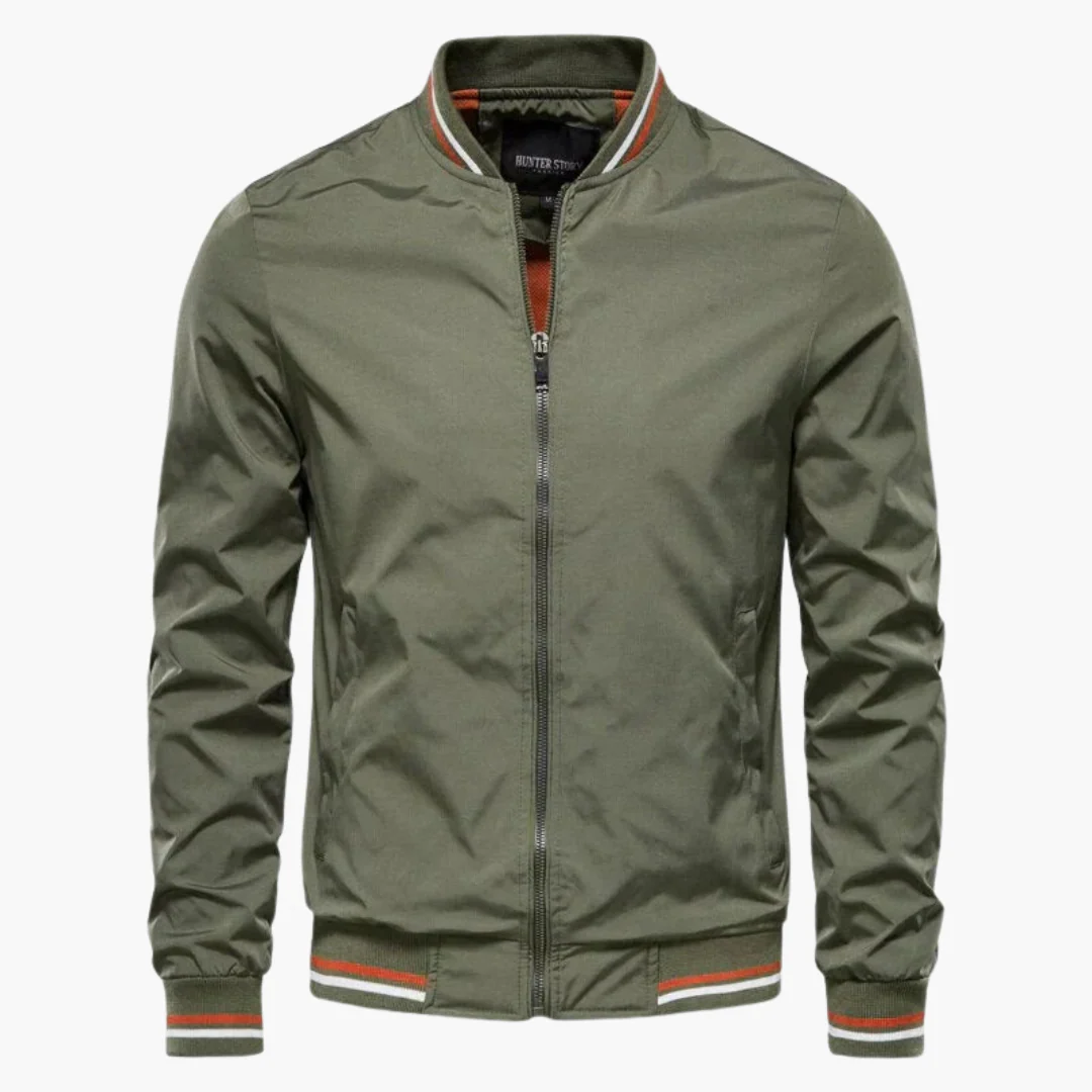 Herren Bomberjacke mit Reißverschluss und Rippbund - Image 4