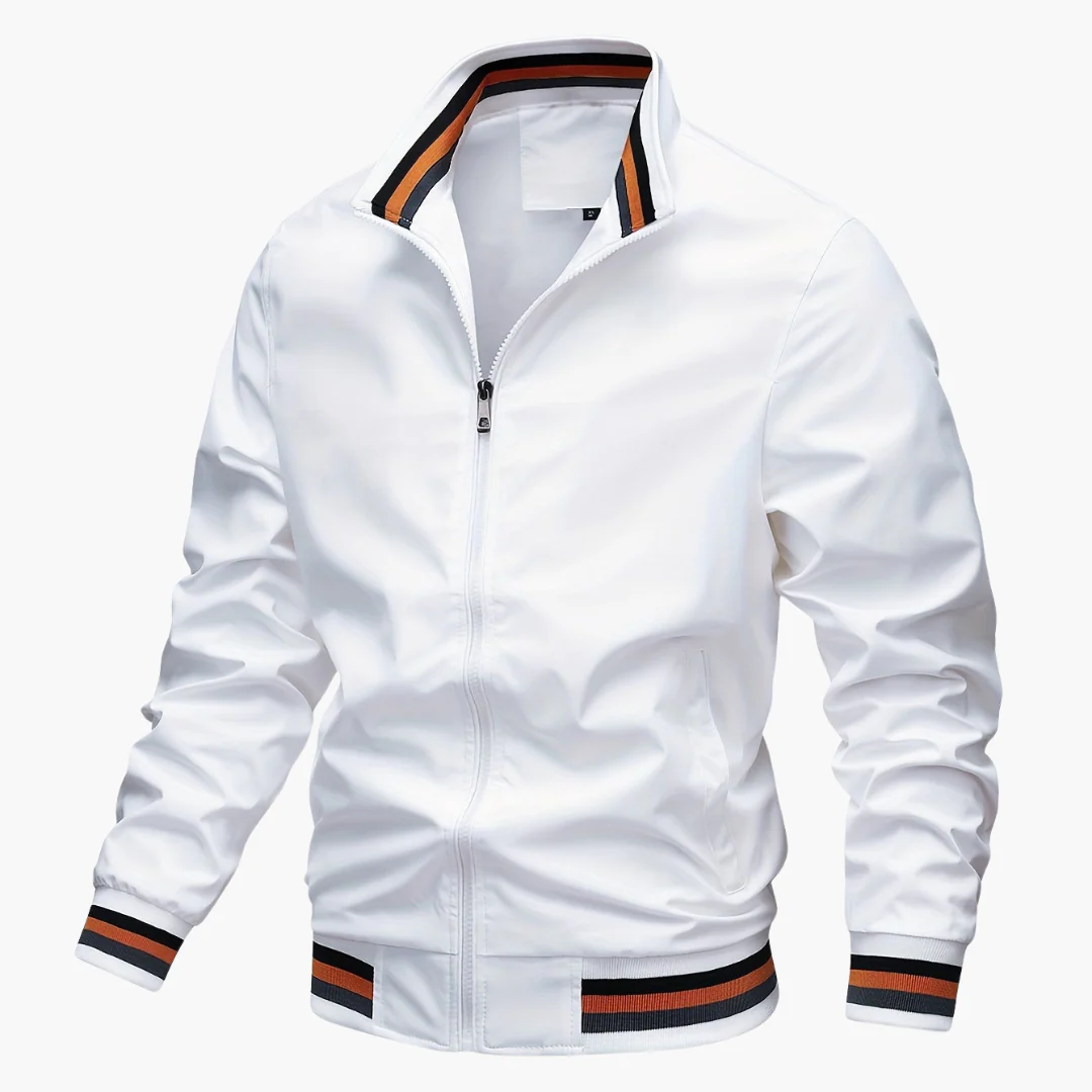 Herren Bomberjacke mit Reißverschluss und Rippkragen - Image 3