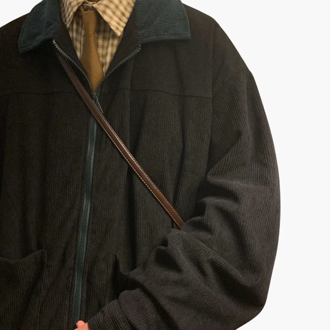 Herren Bomberjacke mit Reißverschluss und Vordertaschen - Image 2