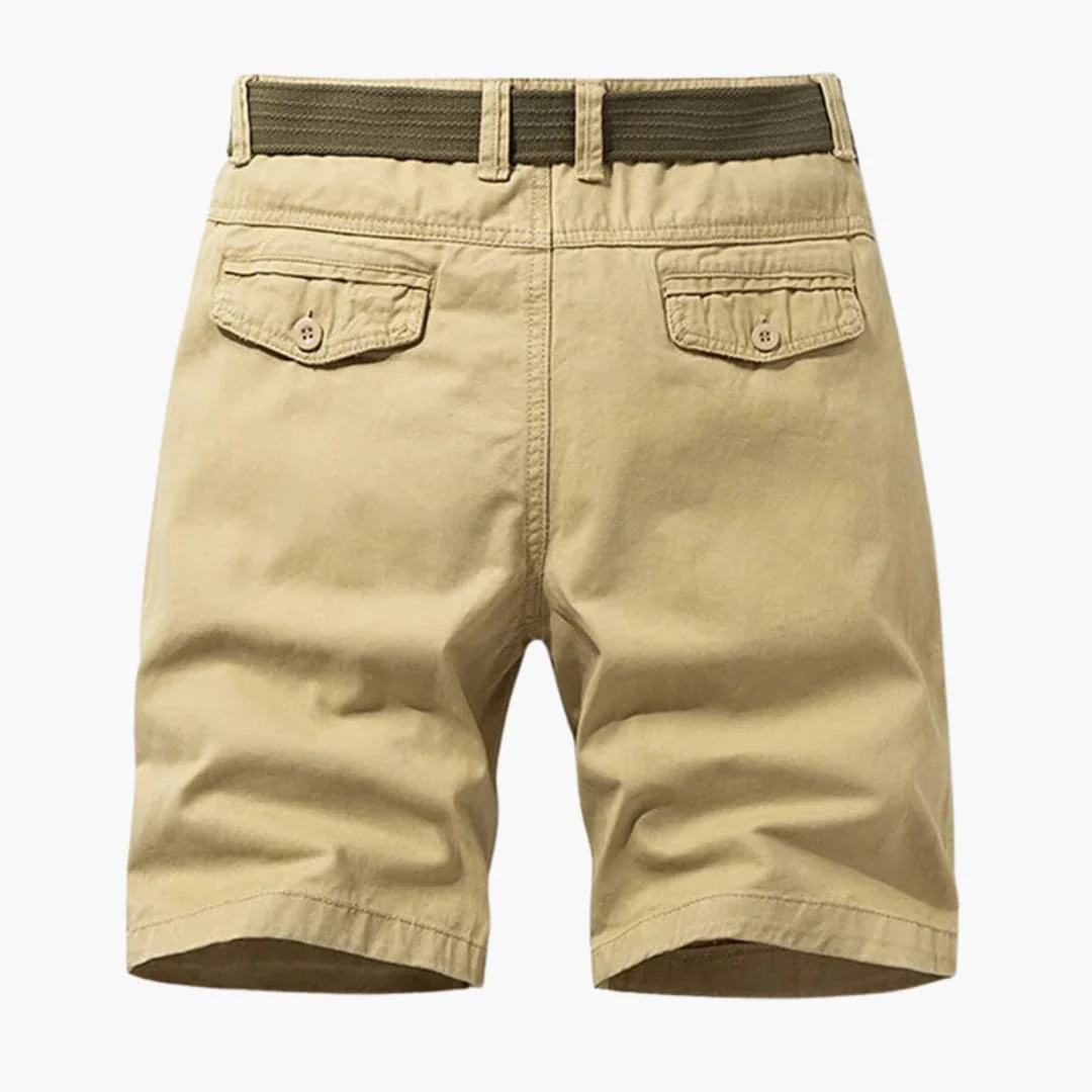 Herren-Cargo-Shorts aus Mischgewebe mit verstellbarem Gürtel und Taschen - Image 2