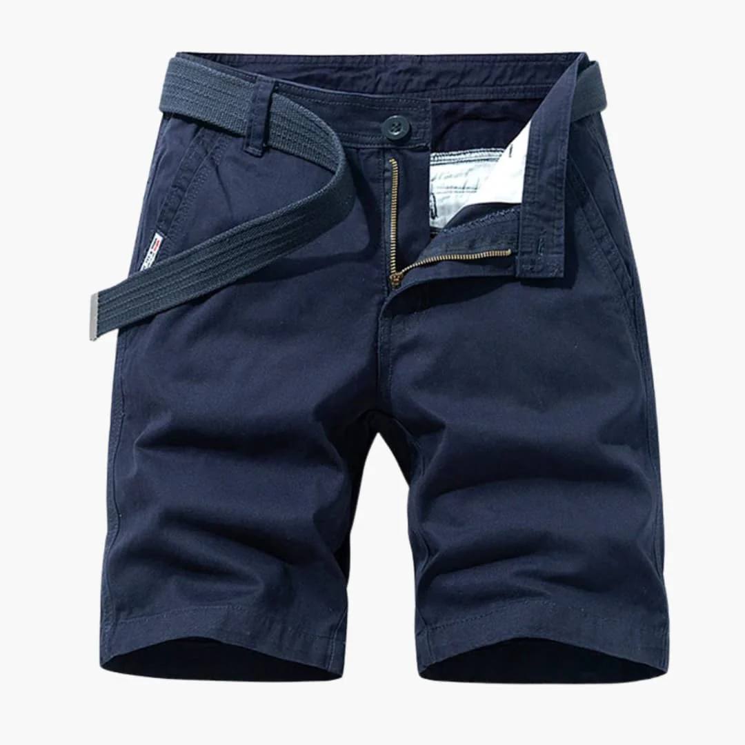 Herren-Cargo-Shorts aus Mischgewebe mit verstellbarem Gürtel und Taschen - Image 3