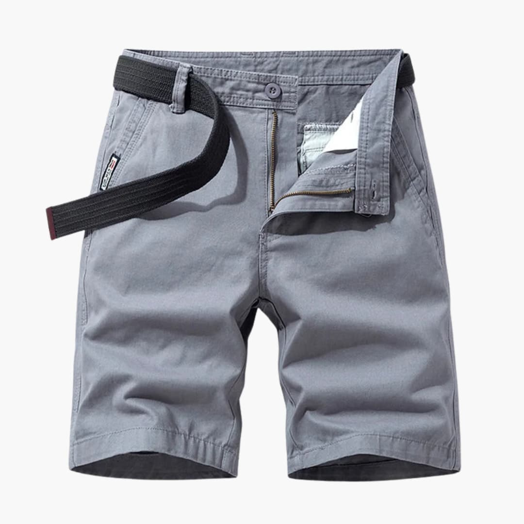 Herren-Cargo-Shorts aus Mischgewebe mit verstellbarem Gürtel und Taschen - Image 4