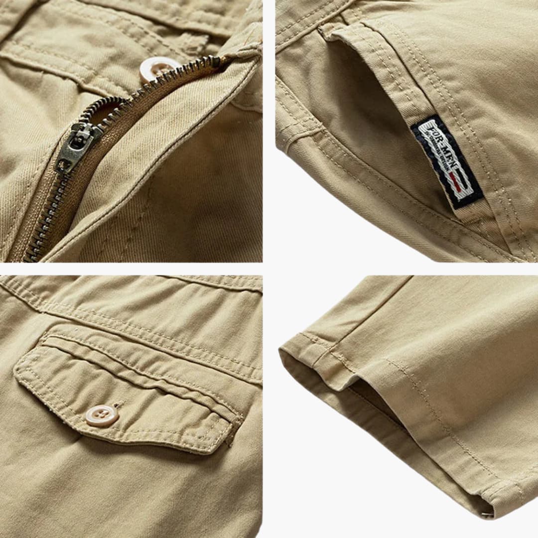 Herren-Cargo-Shorts aus Mischgewebe mit verstellbarem Gürtel und Taschen - Image 5