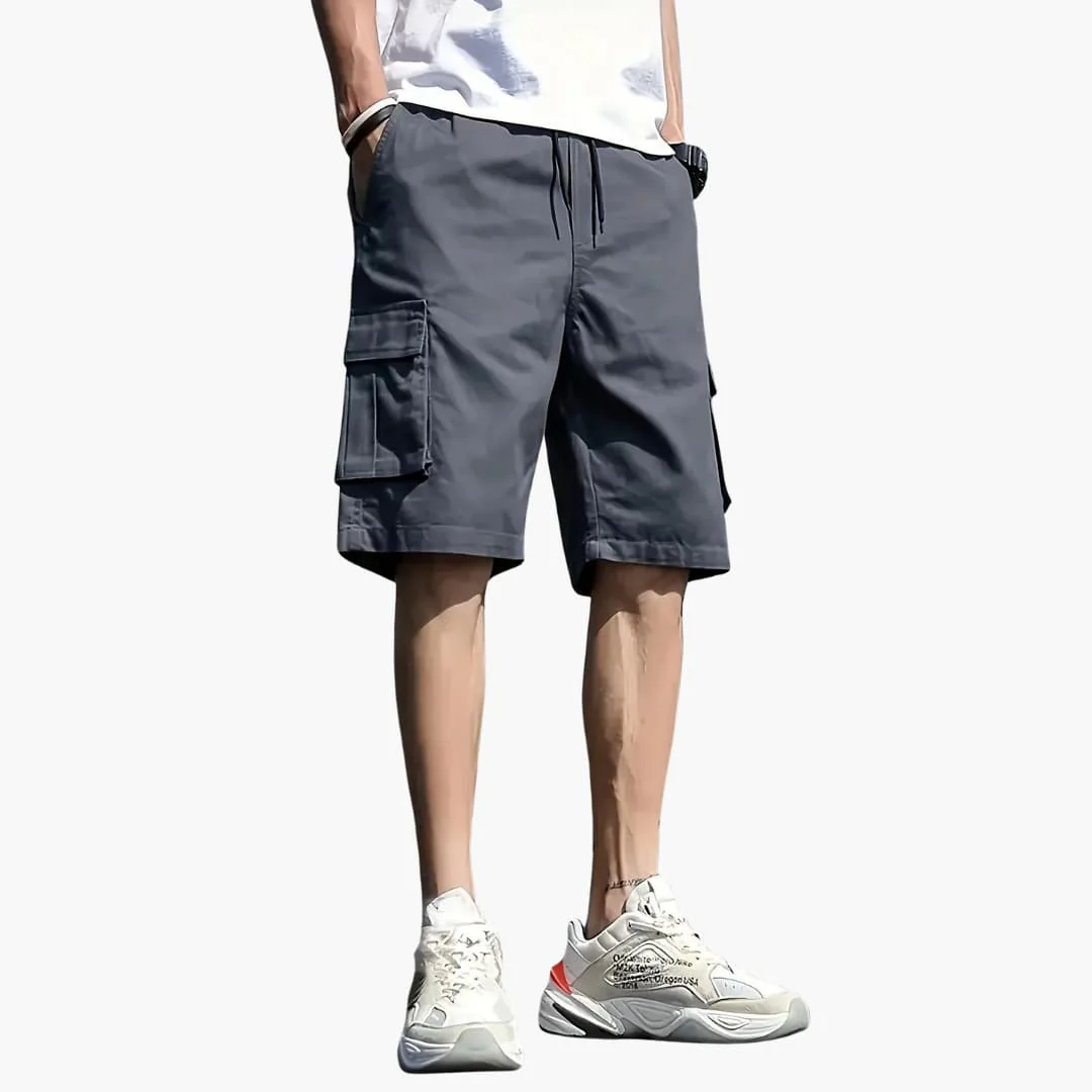 Herren Cargo Shorts mit Kordelzug und Klappentaschen - Image 4
