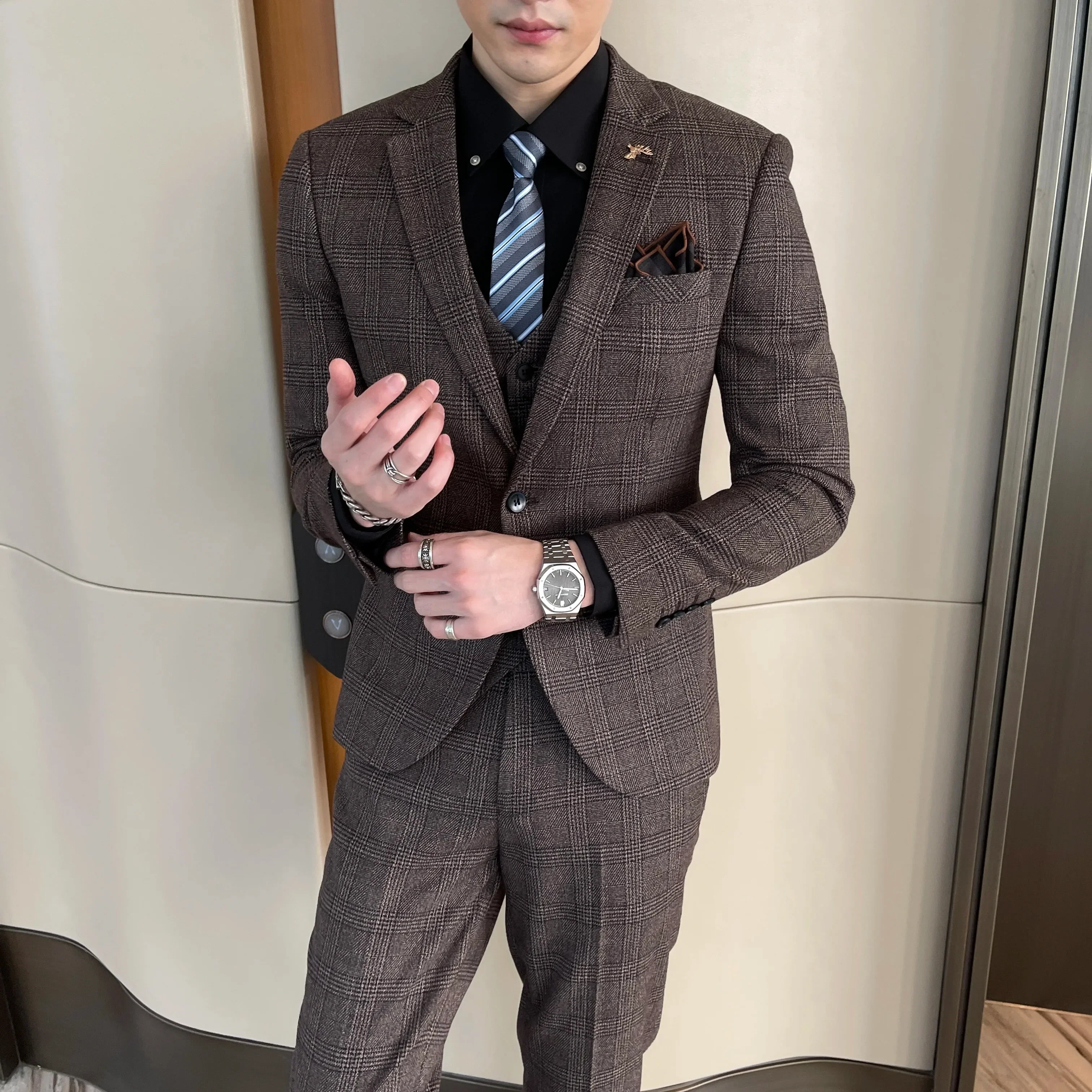 Herren Elegante Hochzeitsgast Anzug | Dreiteiliges - Image 3