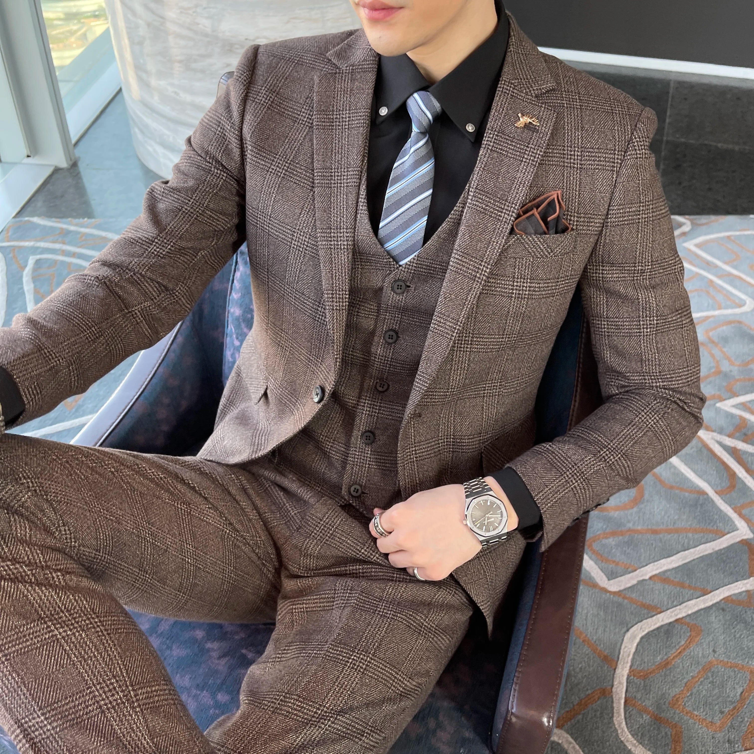 Herren Elegante Hochzeitsgast Anzug | Dreiteiliges - Image 4