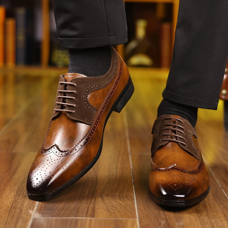Herren elegante Oxford-Anzugschuhe | Anzug - Image 4