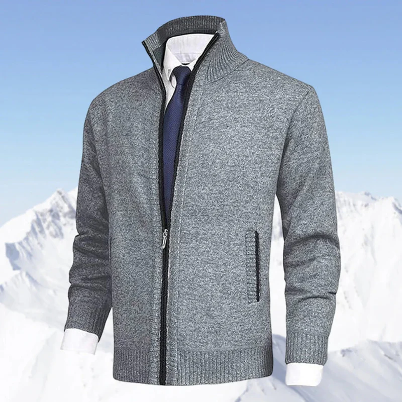 Herren eleganter Cardigan mit Reißverschluss | Strick - Image 2