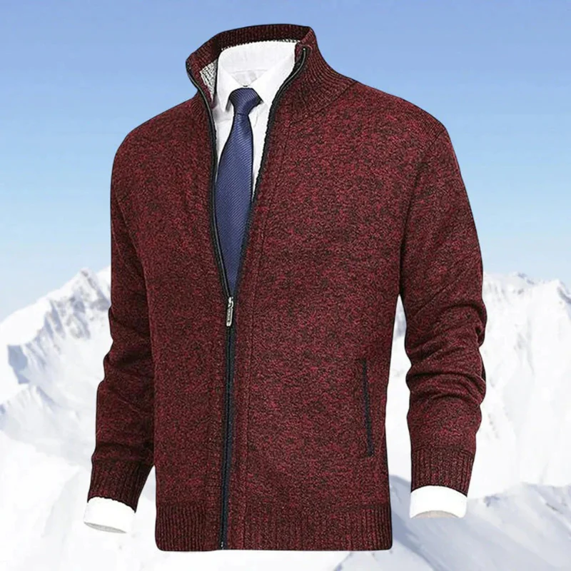Herren eleganter Cardigan mit Reißverschluss | Strick - Image 4