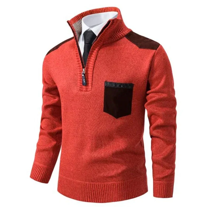 Herren eleganter Zip-Up-Pullover | Warmer - Image 4
