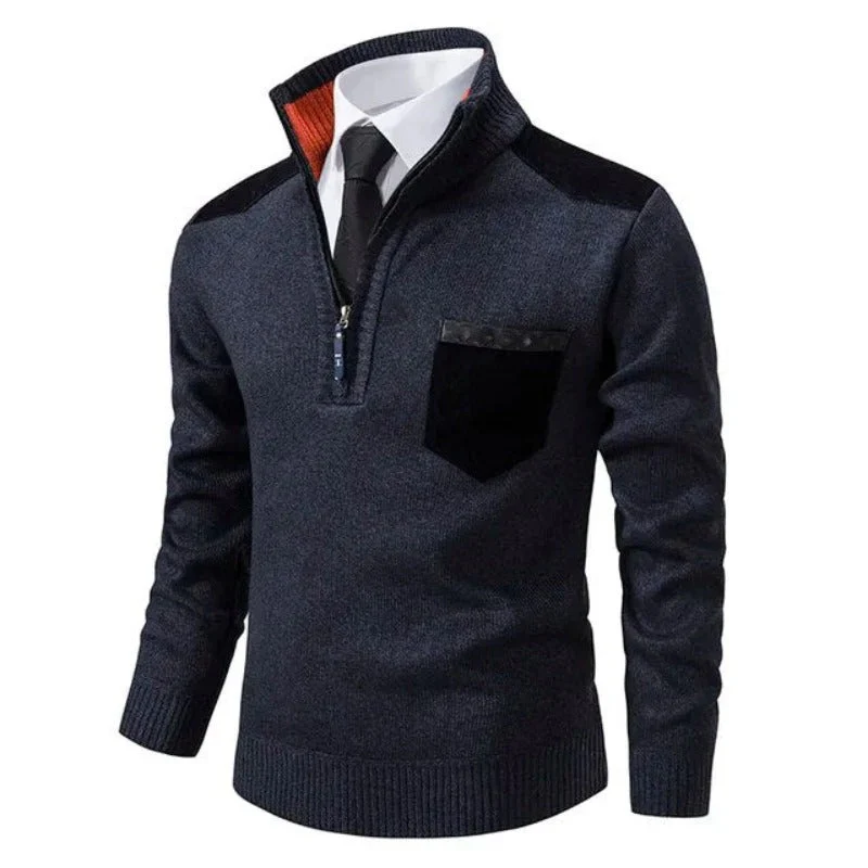 Herren eleganter Zip-Up-Pullover | Warmer - Image 5