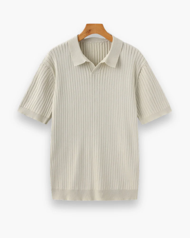 Herren Elegantes Geripptes Poloshirt | Klassisch - Image 11