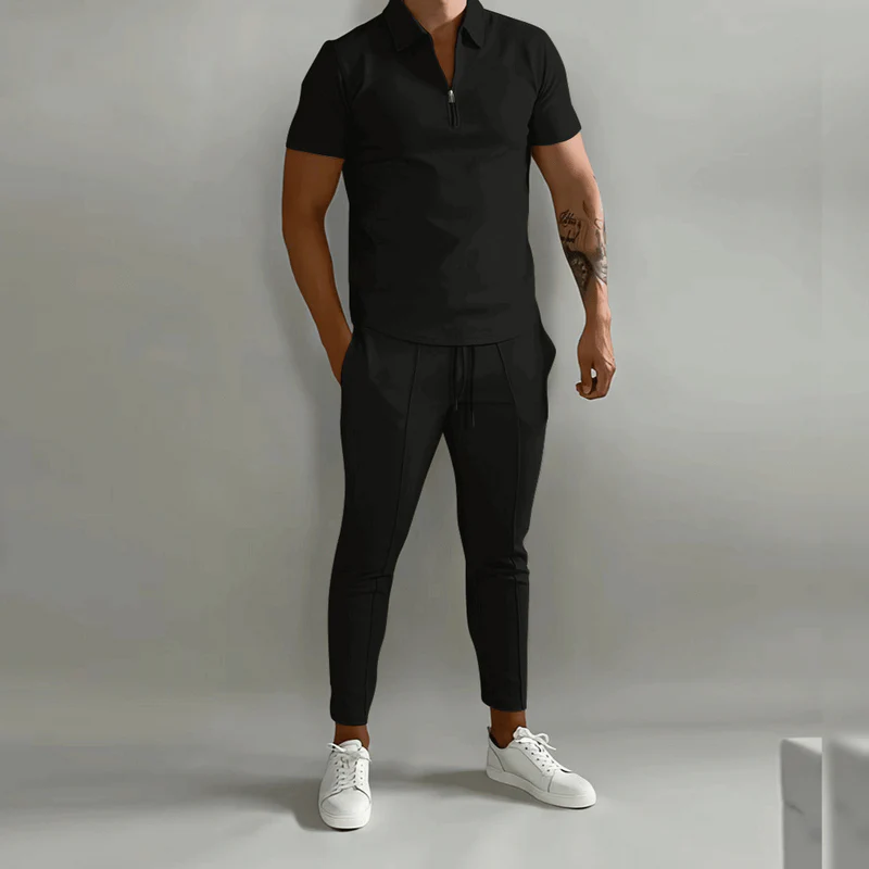 Herren Elegantes Polo Shirt und Hose Set | Stilvoll - Image 4