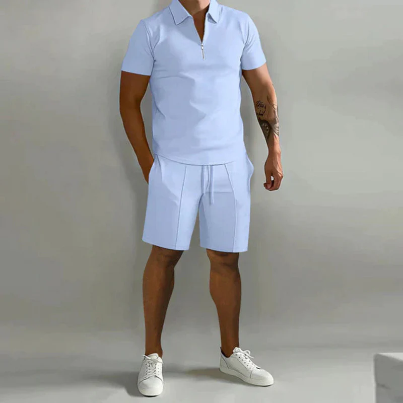 Herren Elegantes Polo- und Shorts-Set | Sommer - Image 5