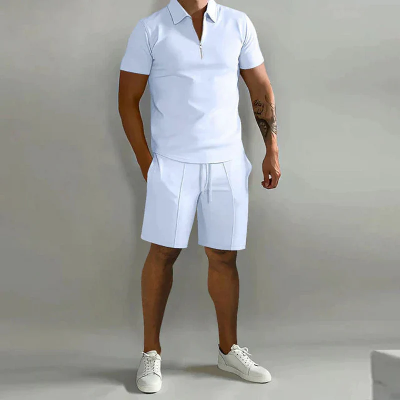 Herren Elegantes Polo- und Shorts-Set | Sommer - Image 6