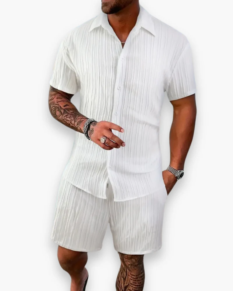 Herren Elegantes Sommer Set | Shirt Und Shorts - Image 5