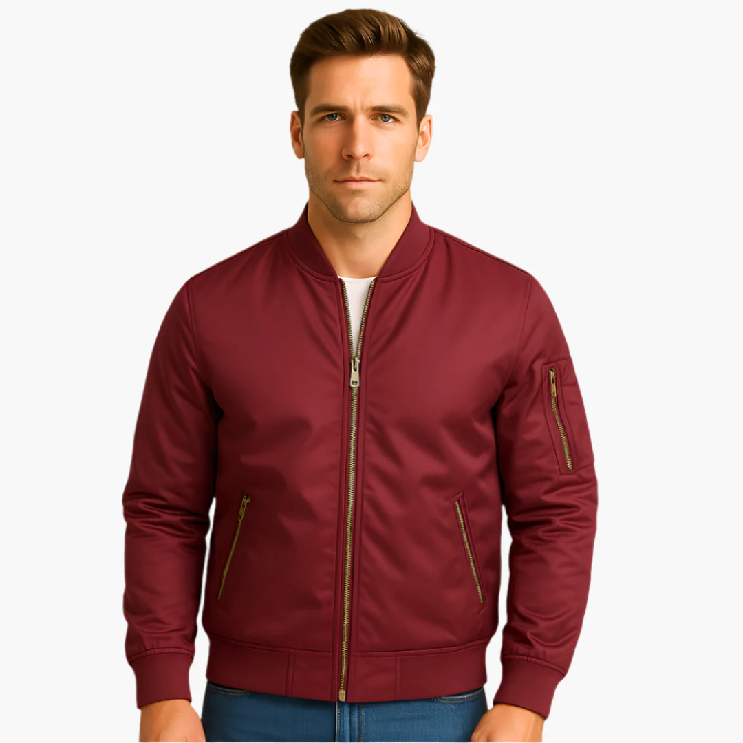 Herren Fliegerjacke mit geripptem Kragen - Image 10