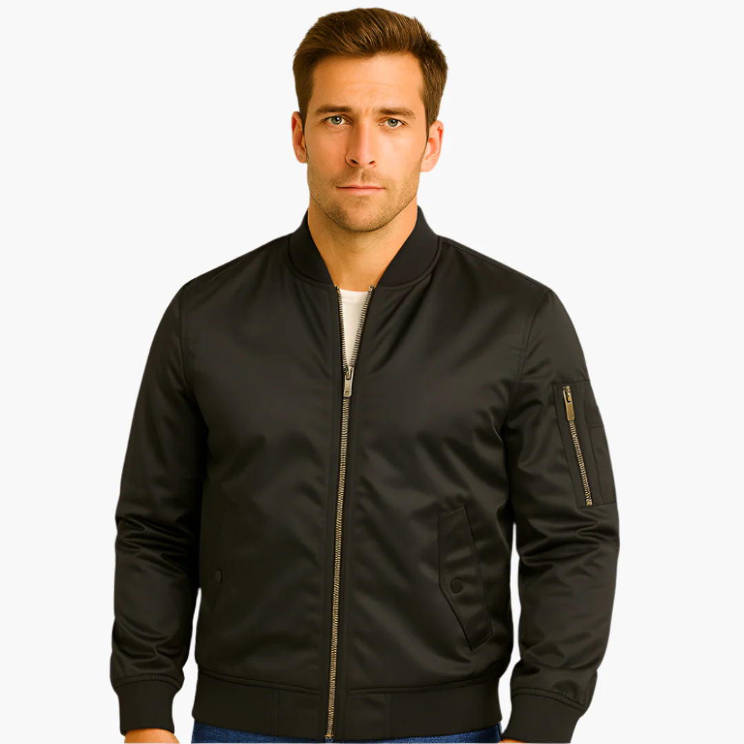 Herren Fliegerjacke mit geripptem Kragen - Image 2