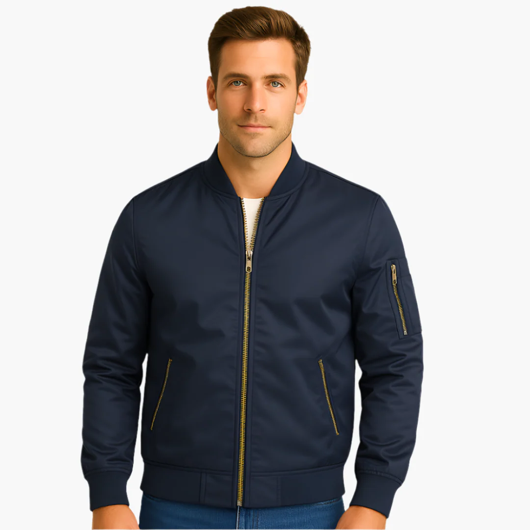 Herren Fliegerjacke mit geripptem Kragen - Image 6