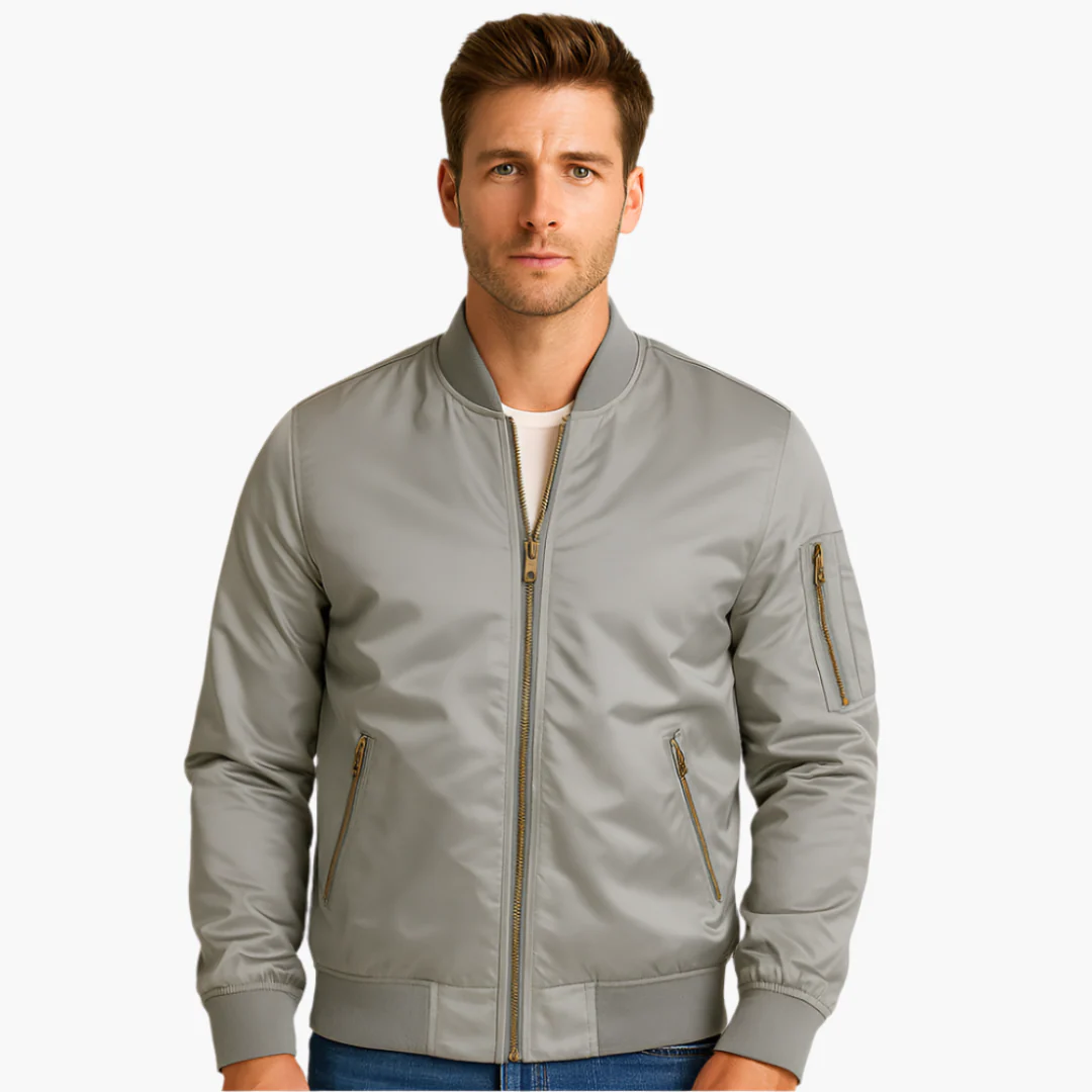 Herren Fliegerjacke mit geripptem Kragen - Image 8