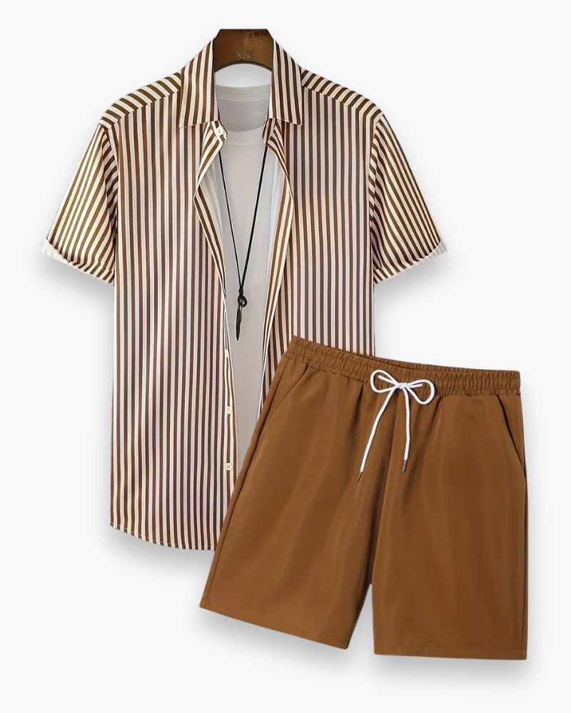 Herren Freizeit Set mit Streifen | Sommerlich & Bequem - Image 6