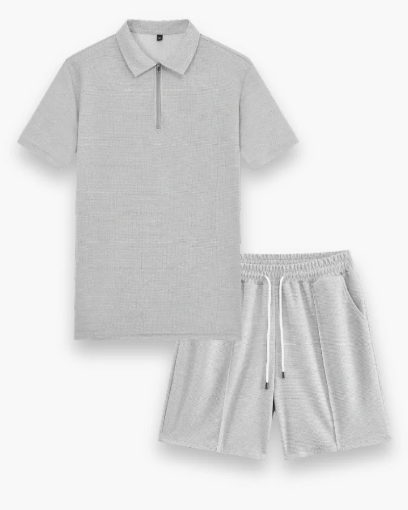 Herren Freizeit Set mit Zipper Polo | Leichtes Sommer Outfit - Image 3