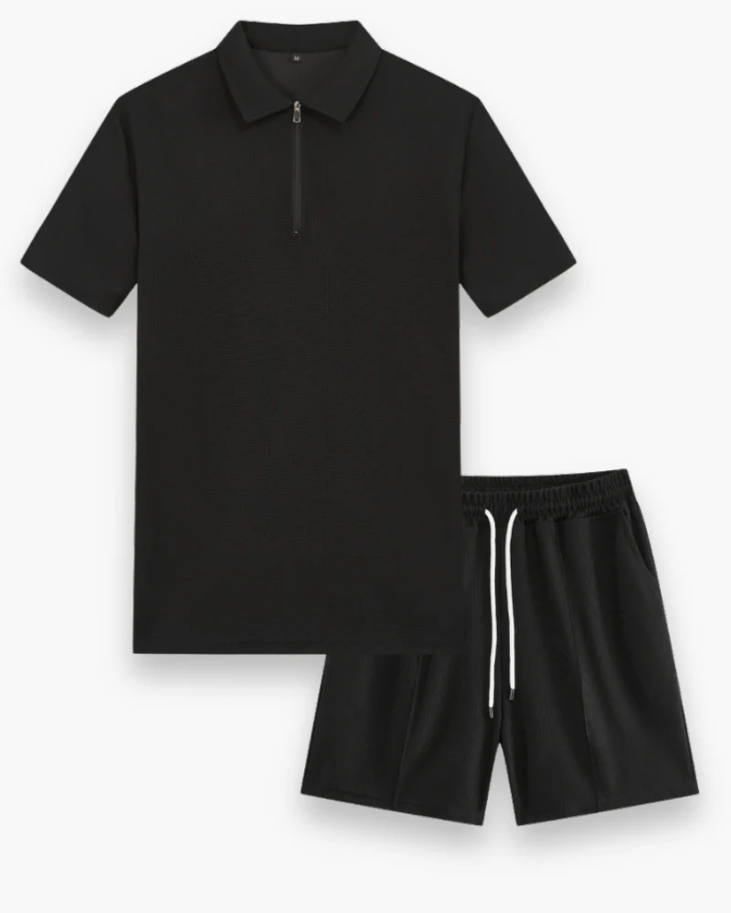 Herren Freizeit Set mit Zipper Polo | Leichtes Sommer Outfit - Image 5