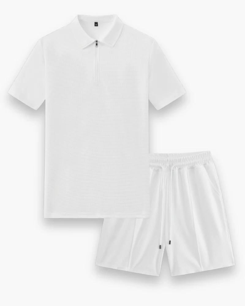 Herren Freizeit Set mit Zipper Polo | Leichtes Sommer Outfit - Image 6