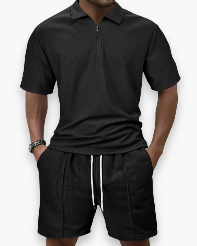 Herren Freizeit Set mit Zipper Polo | Leichtes Sommer Outfit - Image 7