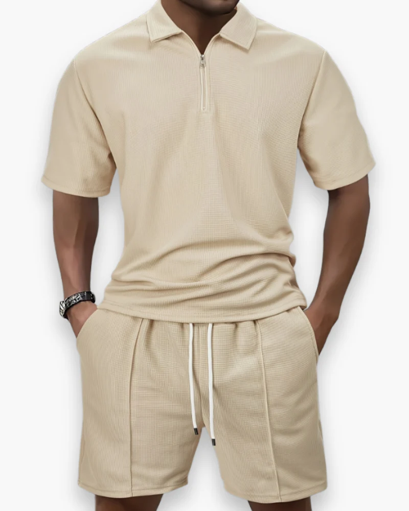 Herren Freizeit Set mit Zipper Polo | Leichtes Sommer Outfit - Image 9