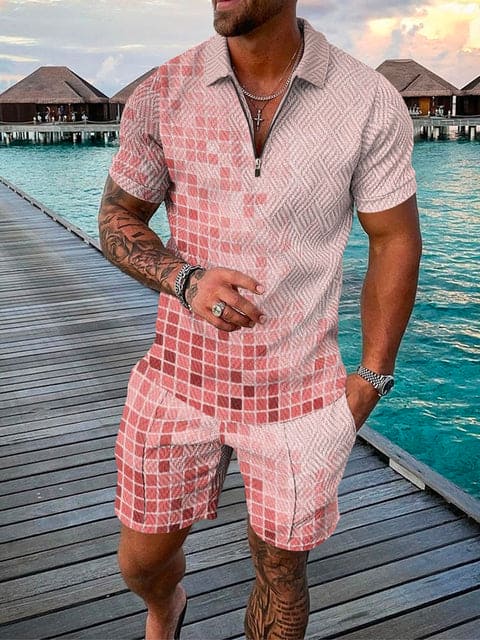 Herren Freizeit-Set | zweiteiliges Outfit mit Aufdruck - Image 2