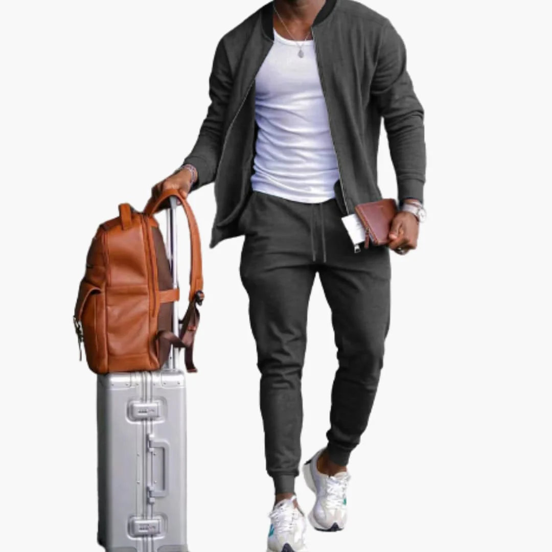 Herren Freizeitanzug mit Reißverschlussjacke und Jogginghose - Image 2