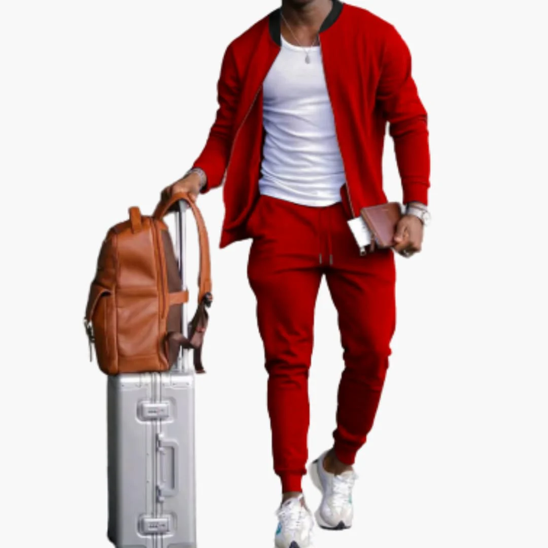 Herren Freizeitanzug mit Reißverschlussjacke und Jogginghose - Image 3
