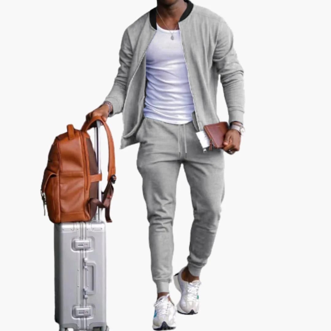 Herren Freizeitanzug mit Reißverschlussjacke und Jogginghose - Image 4