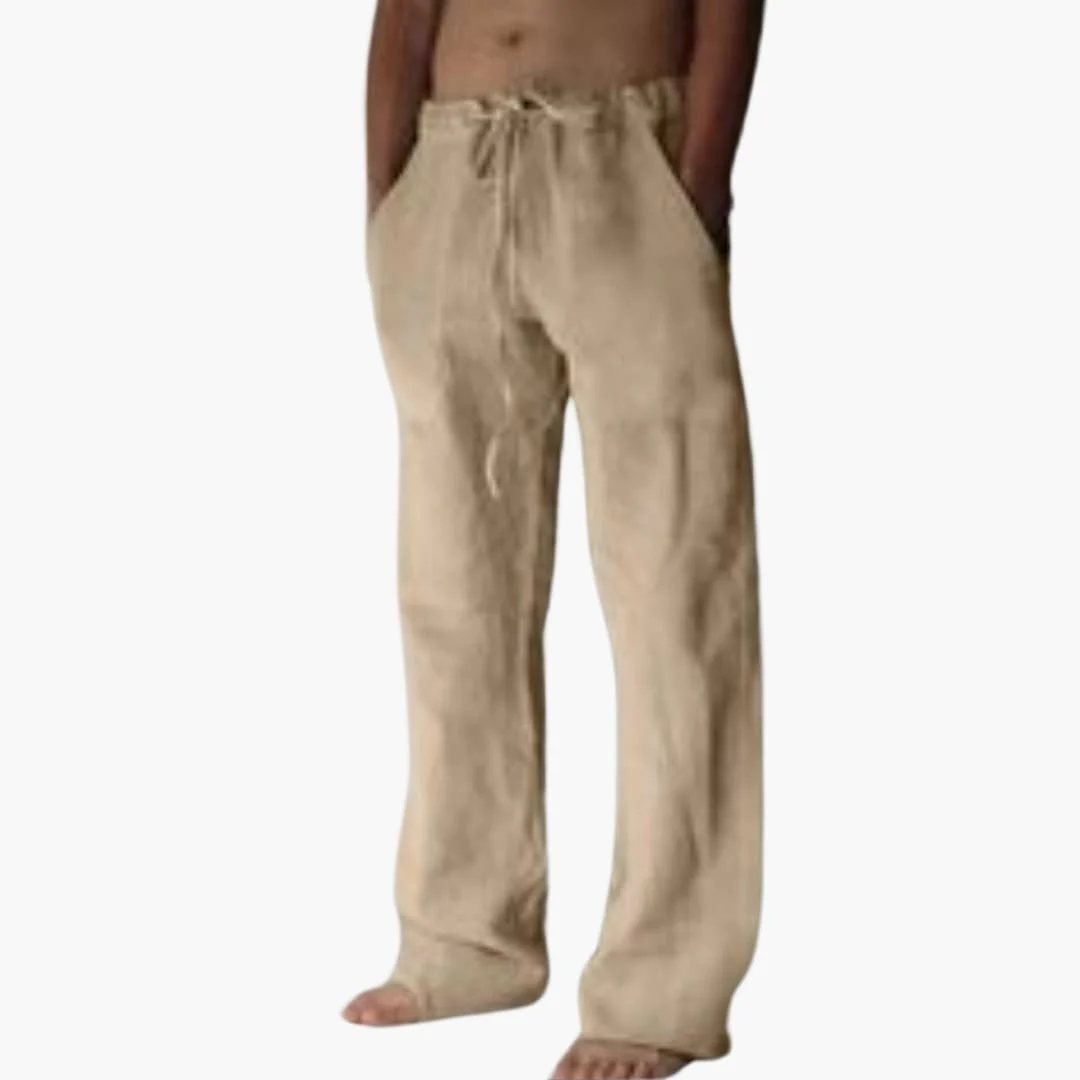 Herren Freizeithose aus Leinen mit Kordelzug für Sommer - Image 2