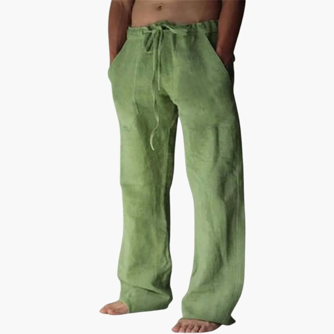 Herren Freizeithose aus Leinen mit Kordelzug für Sommer - Image 4