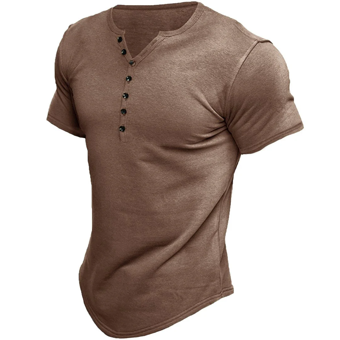 Herren Halbe Knopfleiste T-Shirt | Slim Fit - Image 5