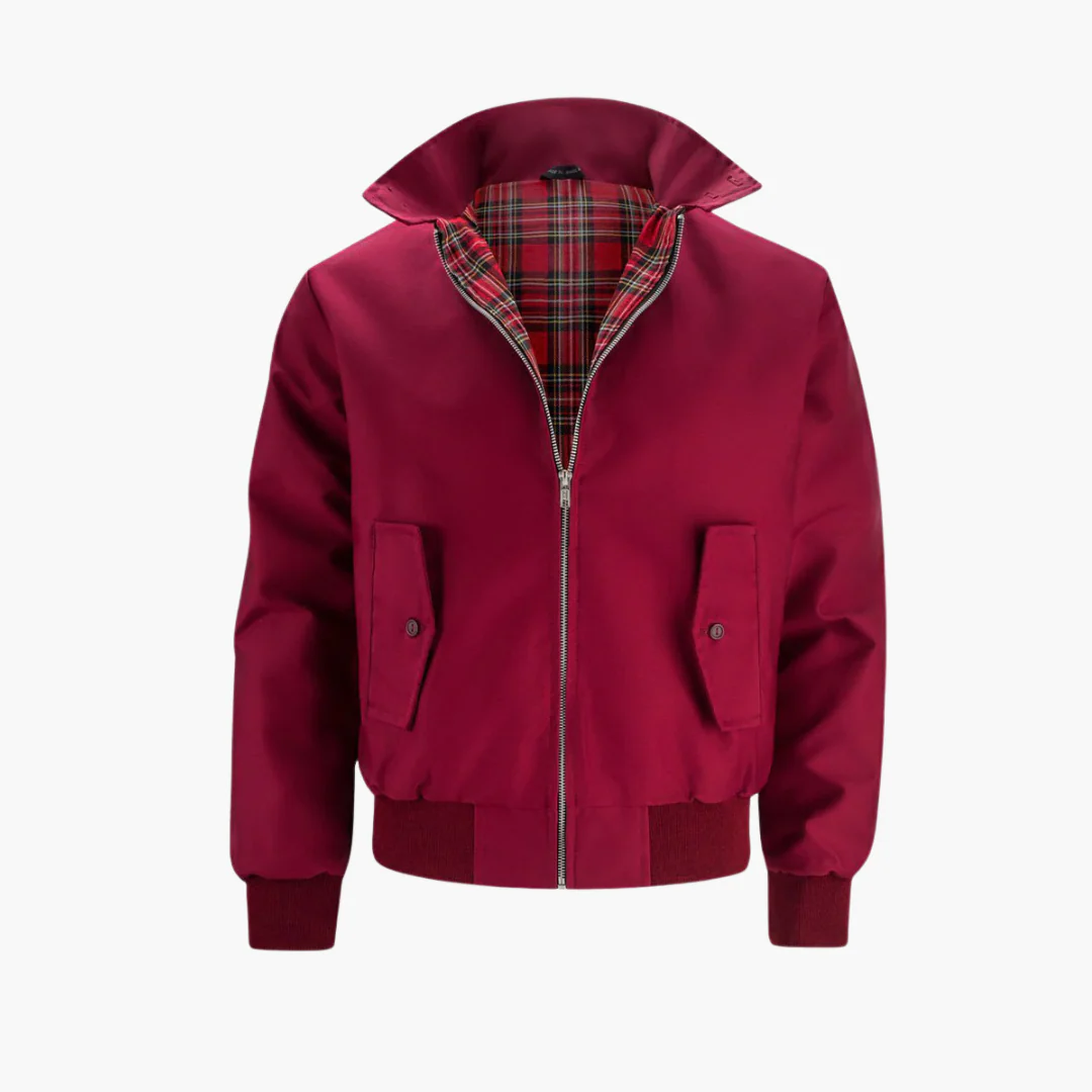 Herren Harrington Bomberjacke mit Tartan Futter - Image 5