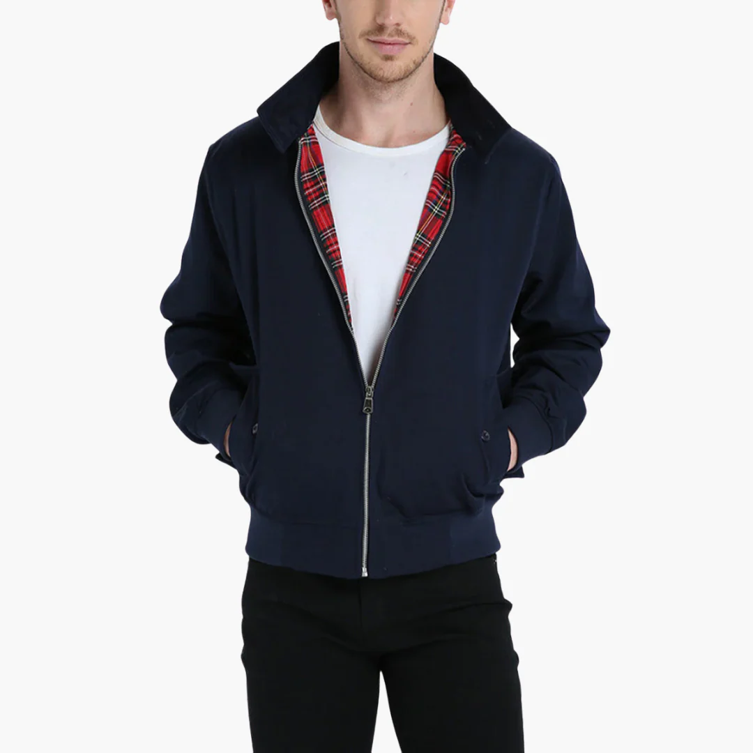 Herren Harrington Bomberjacke mit Tartan Futter - Image 6