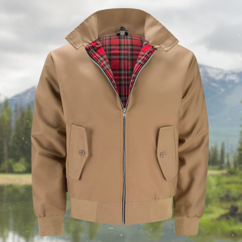 Herren Harrington Jacke mit Schulternähten – Stylische Jacke mit Umschlagkragen und praktischen Fronttaschen - Image 12