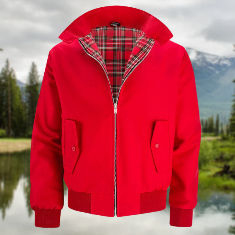 Herren Harrington Jacke mit Schulternähten – Stylische Jacke mit Umschlagkragen und praktischen Fronttaschen - Image 13