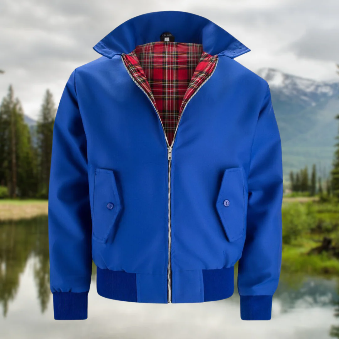 Herren Harrington Jacke mit Schulternähten – Stylische Jacke mit Umschlagkragen und praktischen Fronttaschen - Image 14