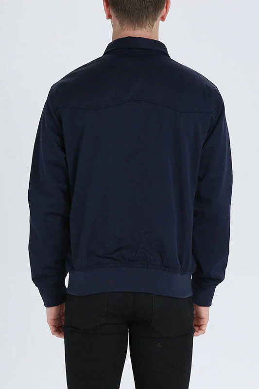 Herren Harrington Jacke mit Schulternähten – Stylische Jacke mit Umschlagkragen und praktischen Fronttaschen - Image 2