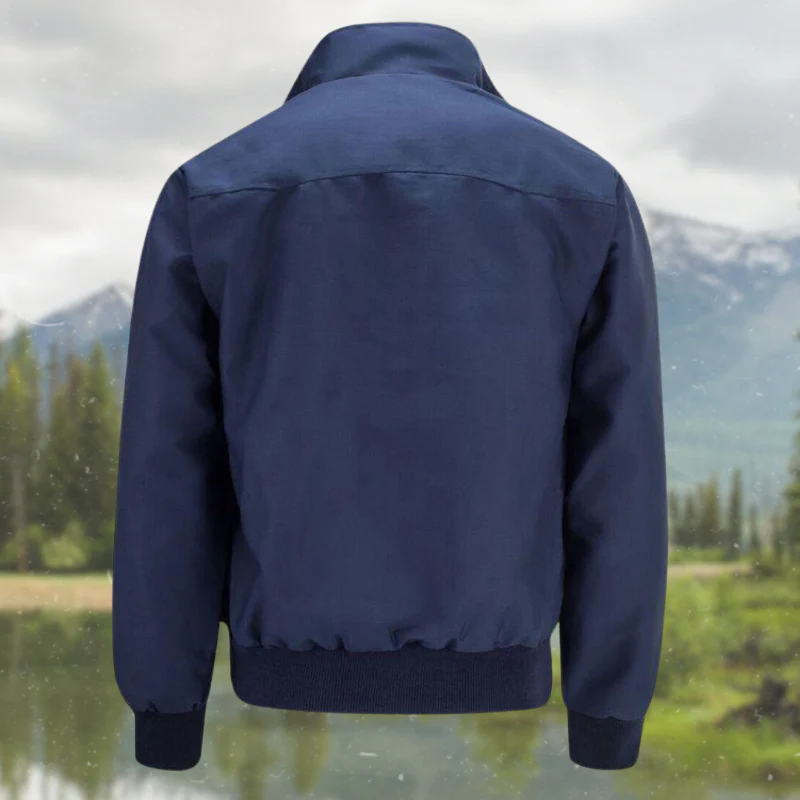 Herren Harrington Jacke mit Schulternähten – Stylische Jacke mit Umschlagkragen und praktischen Fronttaschen - Image 3